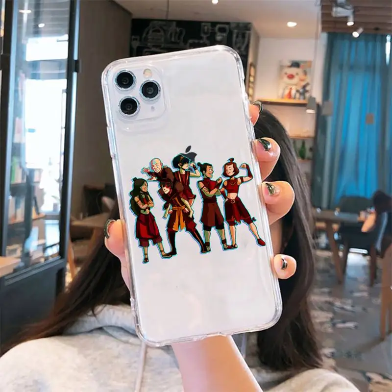 

Avatar The Last Airbender Phone Case Transparent for iPhone 6 7 8 11 12 s mini pro X XS XR MAX Plus cover funda shell