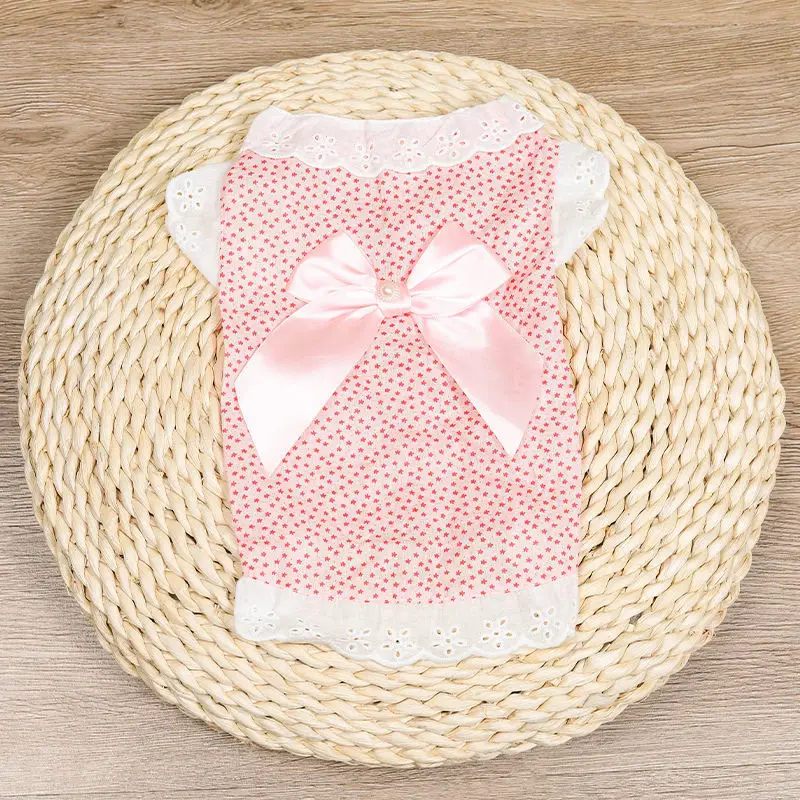 Одежда для девушек и собак юбка собаки хлопковая принцессы пары летняя Дамская