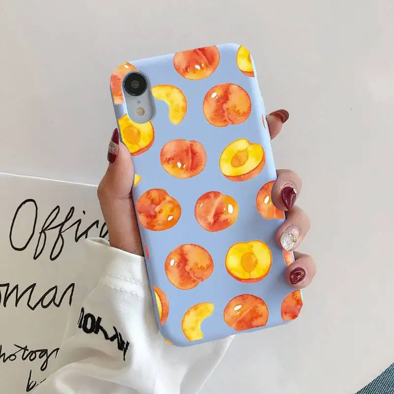 

Cute Summer Fruit Liquid Silicone Phone Case for iPhone 11 Pro Max XR XS X Soft Candy Cover for iPhone 6 6S 7 8 Plus Cases