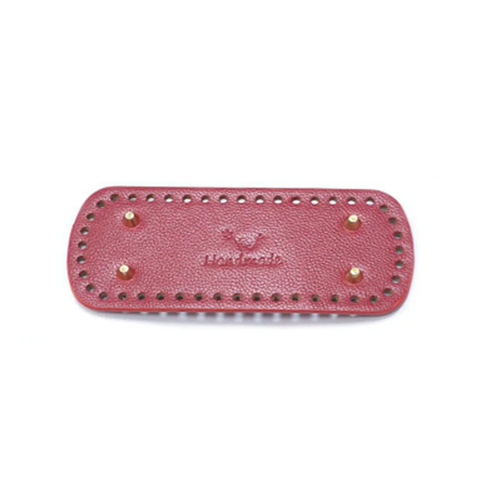 

Women Bag Bottom Handbag Long Oval Bottom For Knitted Bag Pu Leather Bag Accessories Handmade Bottom 44 Holes Diy Crochet Pad