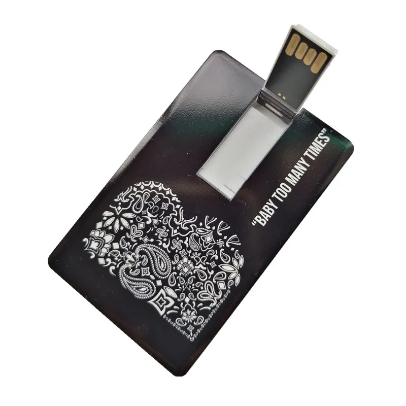 

10PCS/LOT Business Credit Card Usb flash drive Pen memory stick disk Custom logo DIY Logo USB2.0 1GB 2GB 4GB 8GB 16GB 32GB