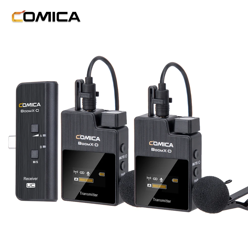 

COMICA BoomX-D UC2 Type-C Один триггер-два 2,4G цифровой беспроводной микрофон Система диапазон 50 м для смартфона с интерфейсом Type-C