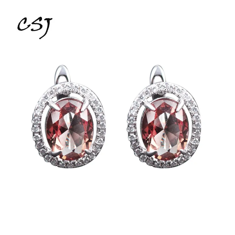 Женские серьги из стерлингового серебра с зултанитом CSJ Изящные Ювелирные