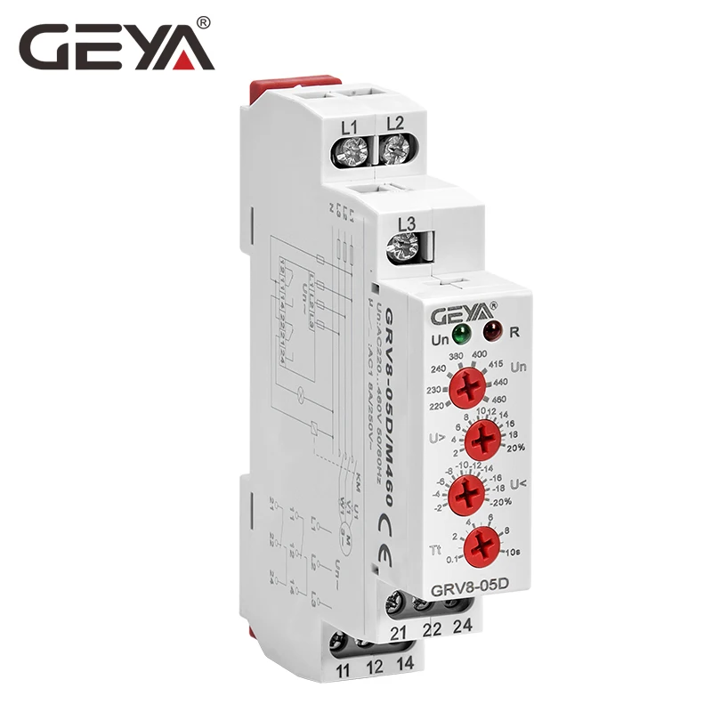 GEYA GRV8-05 регулируемое реле защиты от перенапряжения и пониженного напряжения с