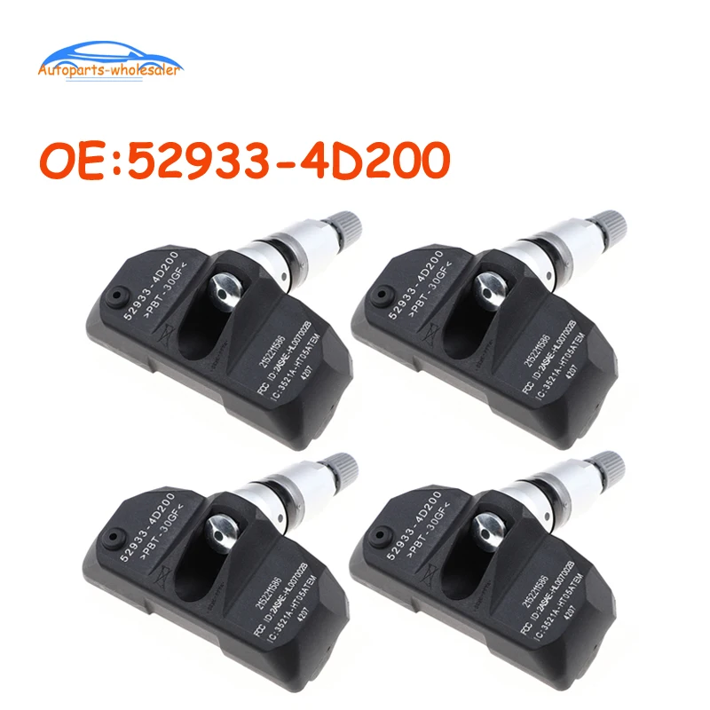 Датчик давления в шинах 4 шт., 315 МГц, TPMS для HYUNDAI TS 2009 2008 2007 SANTA VERACRUZE SE 52933-4D200 529334D200