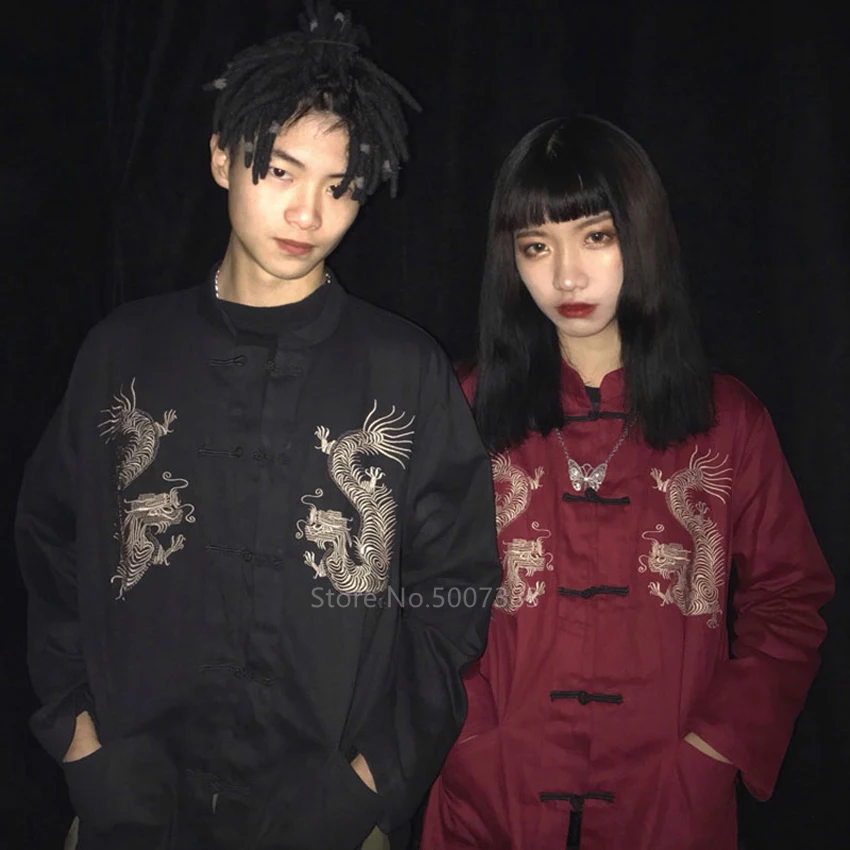 Традиционная китайская одежда 2021 костюм Тан с вышивкой дракона куртка для женщин