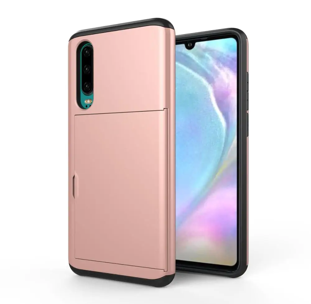 Защитный чехол бумажник для Huawei P20 P30 Pro с отделениями карт телефона P Smart 2019 50