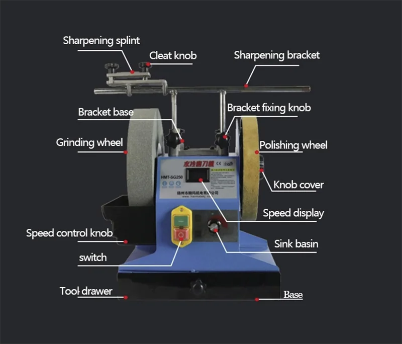 Водяная мельница шлифовальная машина с водяным охлаждением шлифовальное колесо