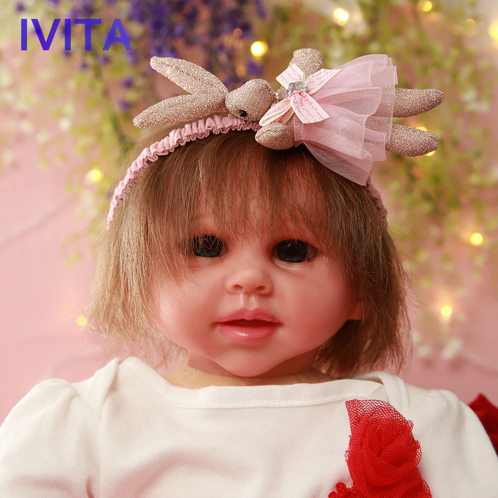 Милая силиконовая кукла IVITA DS1802 ручной работы Реалистичная игрушка для маленькой