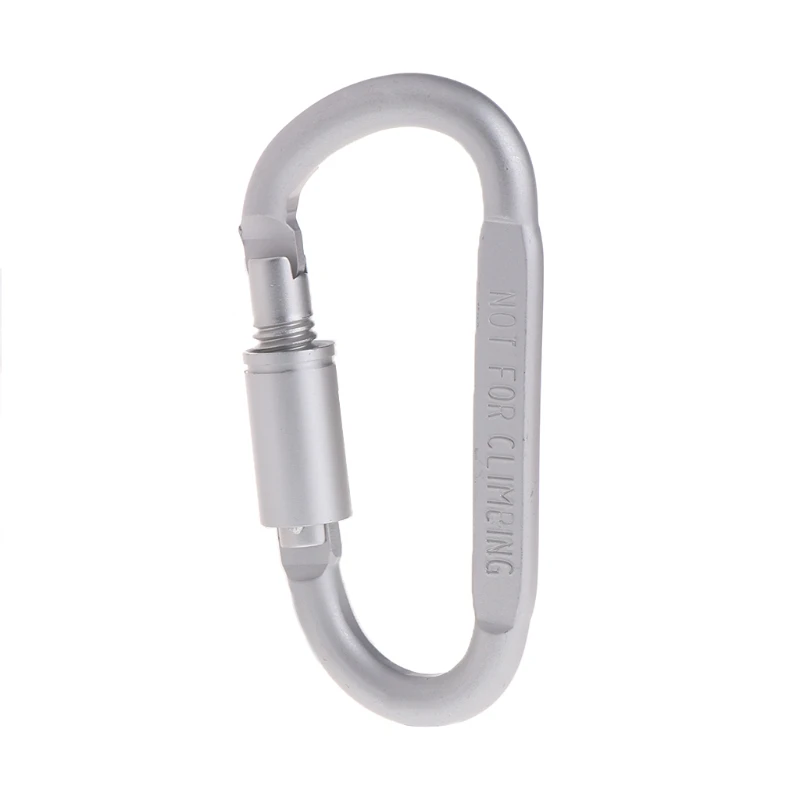 

D Shaped Camping Carabiner Aluminum Alloy Locking Hook Ring Key Climbing Tools