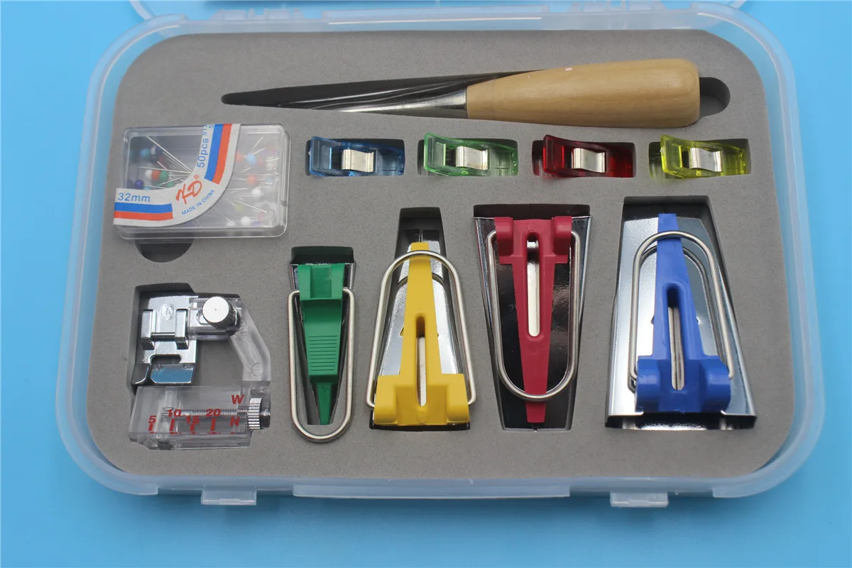 

1 набор швейных аксессуаров, машинное приспособление для обвязки, многофункциональный набор для шитья, инструмент «сделай сам» для лоскутн...