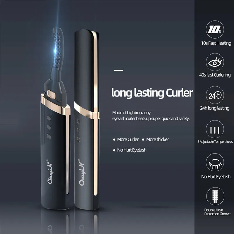 

Electric Eyebrow Trimmer Heated Eyelash Curler Painless Epilator Mini Shaver Razors Portable Facial Hair Remover Long Lasting