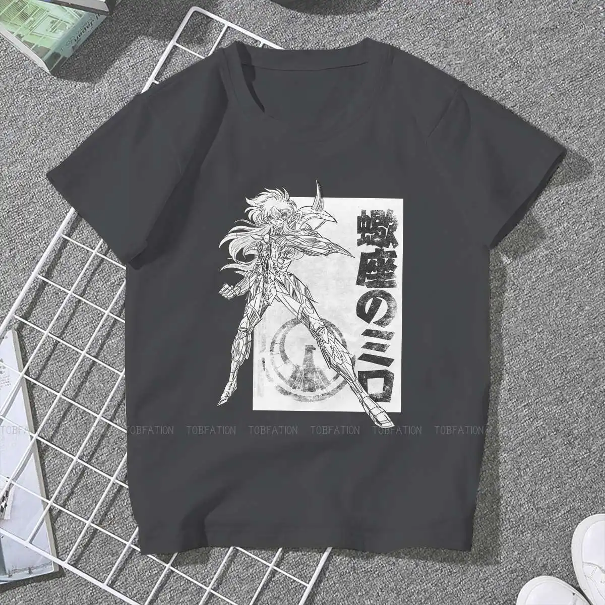 

Милые женские футболки Milo no Scorpio Kawaii для девушек аниме Saint Seiya 5XL Блузы Харадзюку повседневные винтажные Топы большого размера с коротким рук...