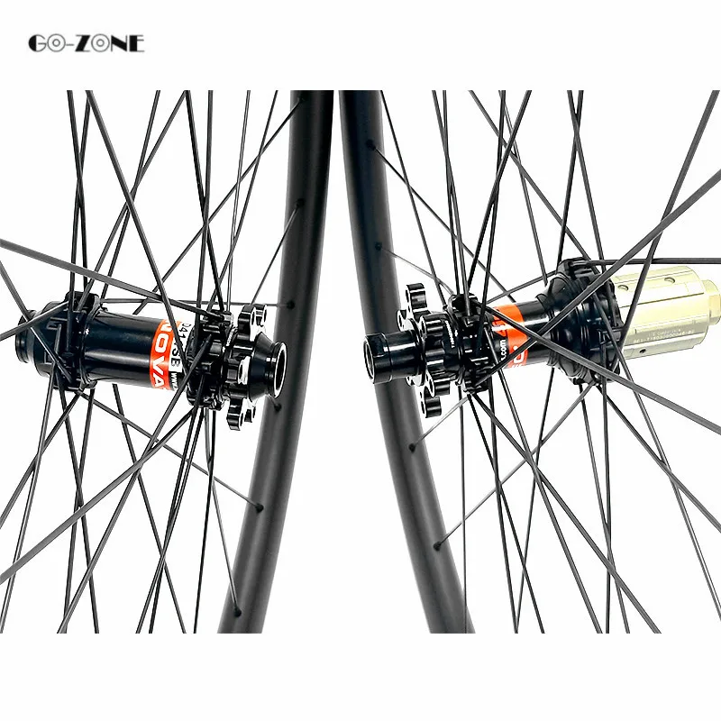 29er горный велосипед Углеродные колеса бескамерные XC/AM 30x24 мм novatec D411SB D412SB 100x15 142x12