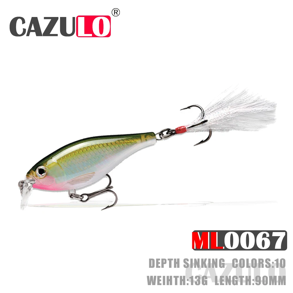 

Fishing Accessories Lure Crankbait Isca Artificial Weights 13g 9cm Sinking Baits Wobblers Lures Articulos Pesca For Pike Leurre