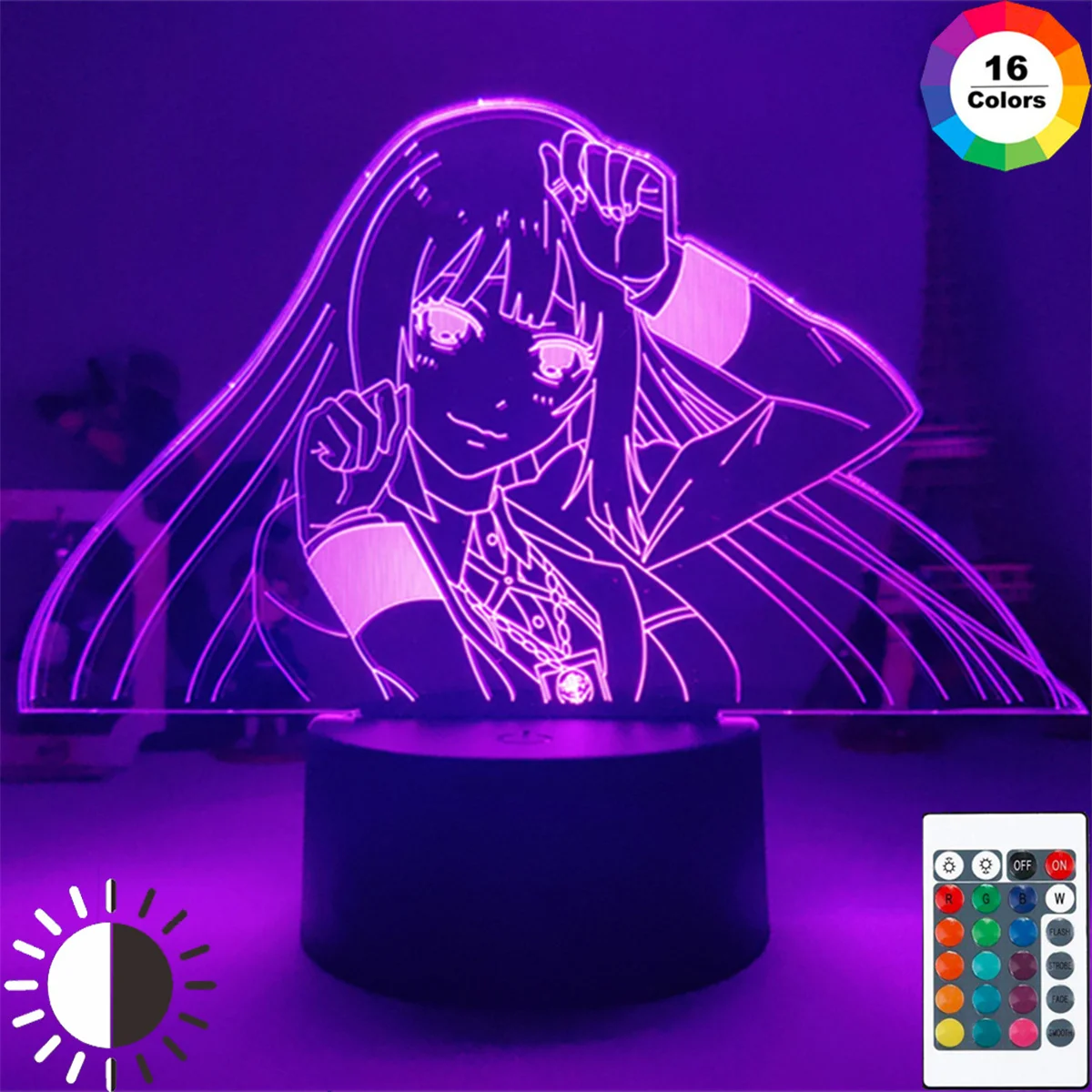 

Anime Kakegurui The Gamble Figure Jabami Yumeko Led Night Light Manga Figurine 3D USB Table Lamp Kids Child Gift Bedroom Decor