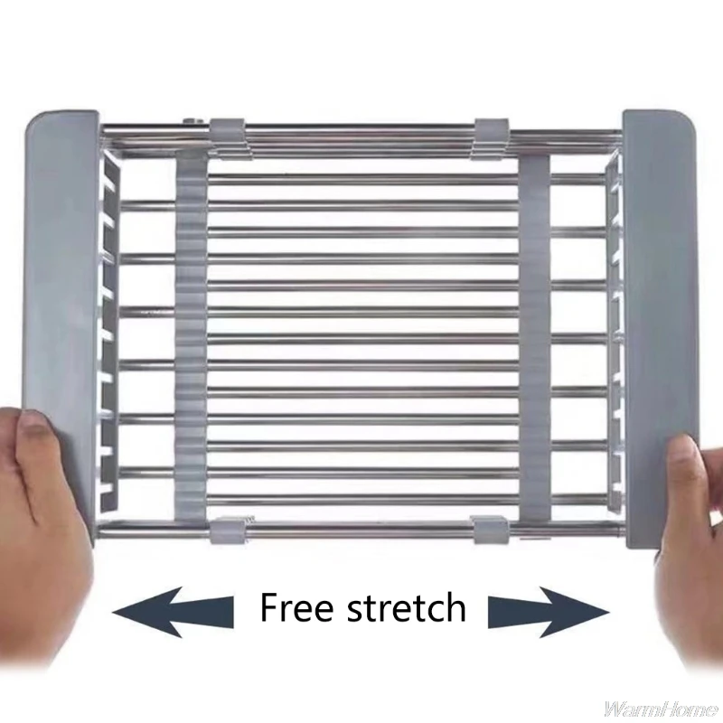 Нержавеющая сталь сливная корзина расширяемый сушилка для посуды нержавеющие