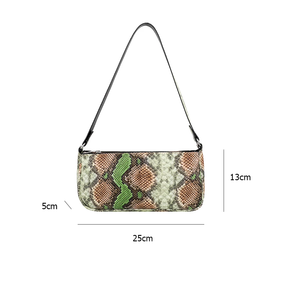 

Fashion Alligator Pattern Underarm Bag Women PU Leather Shoulder Top-handle Tote Mini Zipper Long Purse