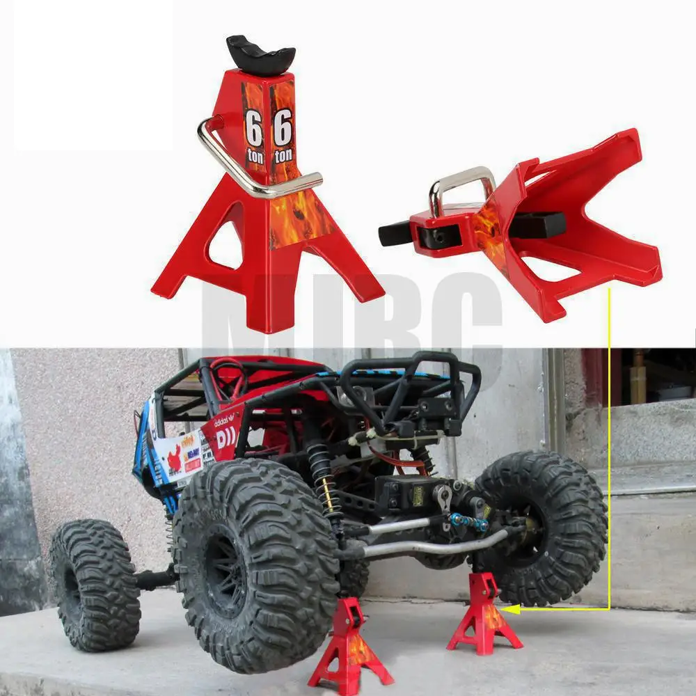 

2Pcs RC Cars Metal Jack Stands Repairing Tool for 1/10 RC Climbing Car Crawler Diecasts Vehicles Model Parts Accessories Toy
