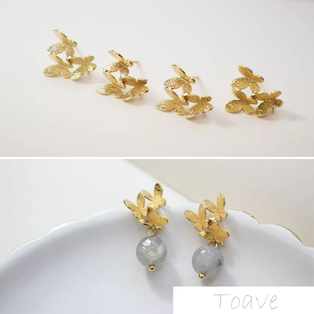 

The Forest Department 3 Butterfly Needles Refined with Suspended Plating 18K Gold Color DIY Handmade Materials Accessories