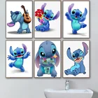 Disney аниме милый Стич Лило и Стич холст живопись плакаты и принты настенные картины Куадрос для гостиной домашний декор