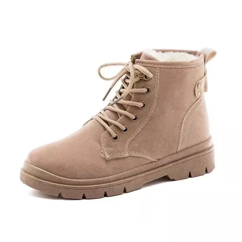 Новинка Осень зима 2019 ботинки мартинсы бордовая обувь корейские зимние дикая