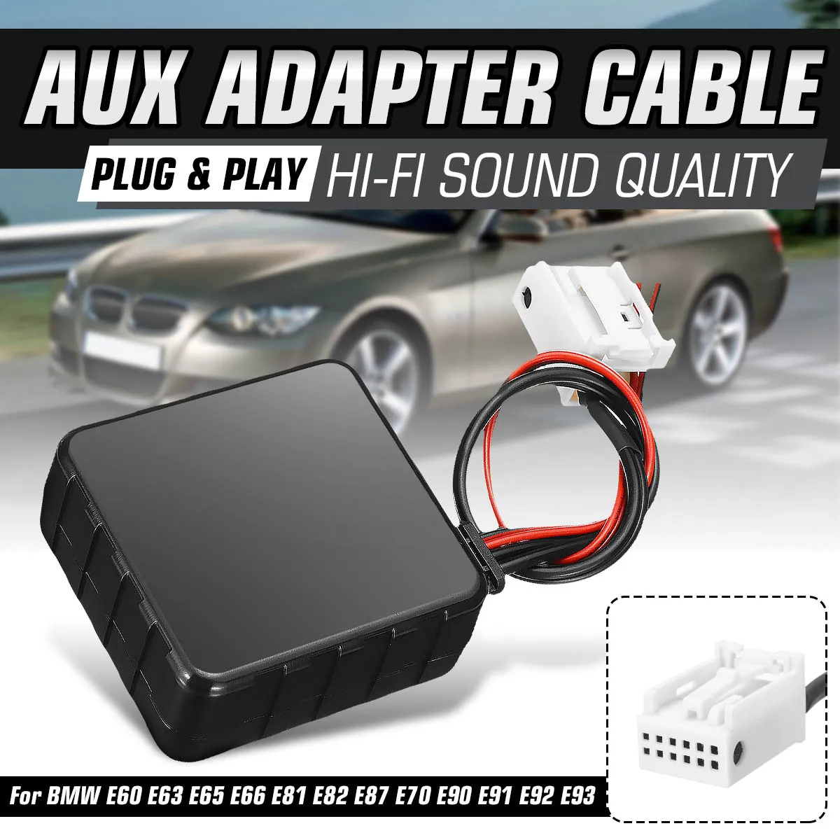 HIFI 12 В Автомобильный bluetooth 5 0 Модуль AUX кабель адаптер аудио Радио Стерео IN для BMW E60