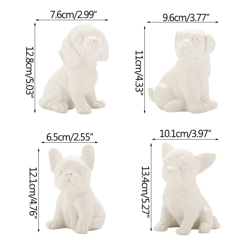 

European Creative Rural Dog Sculpture Home Decoration Accessories Modern Art Ceramic Animal Statue Room Craft Figurine Gift