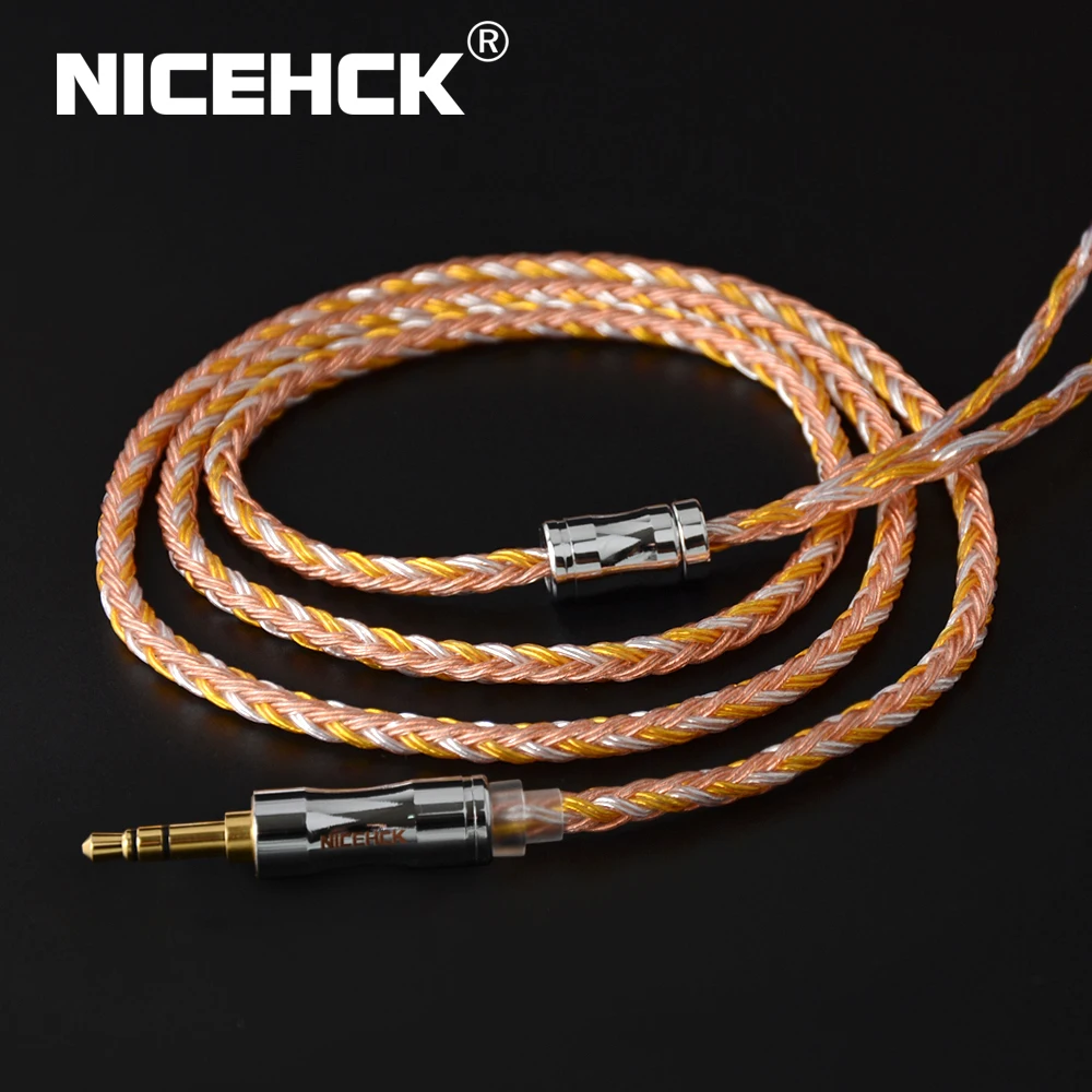 NICEHCK C16 2 16 Core Медь серебро смешанные кабель 3 5/2 5/4 4 мм MMCX / 2Pin QDC NX7 контактный разъем