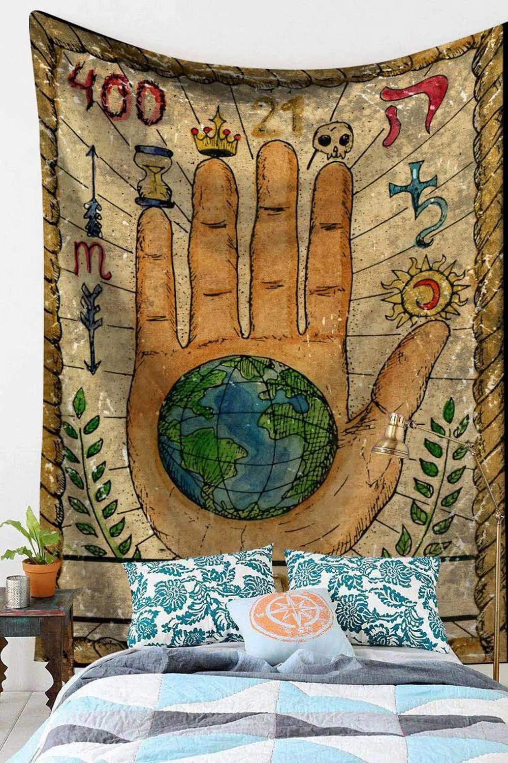 Декор психоделический гобелен Медуза классический Греческий миф солнце бог руки