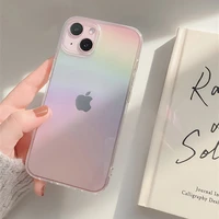 ins transparent laser shockproof phone case for iphone 12 13 13pro 11 12 pro max mini 11pro x xr xs max 7 8plus protective capa