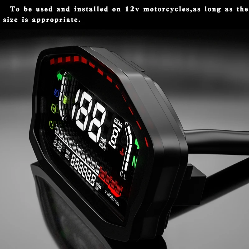 

Universal Motorcycle Led Lcd Speeeter Digital Oeter Speed Meter 1/ 2/4 Cylinders for Kawasaki Honda Yamaha
