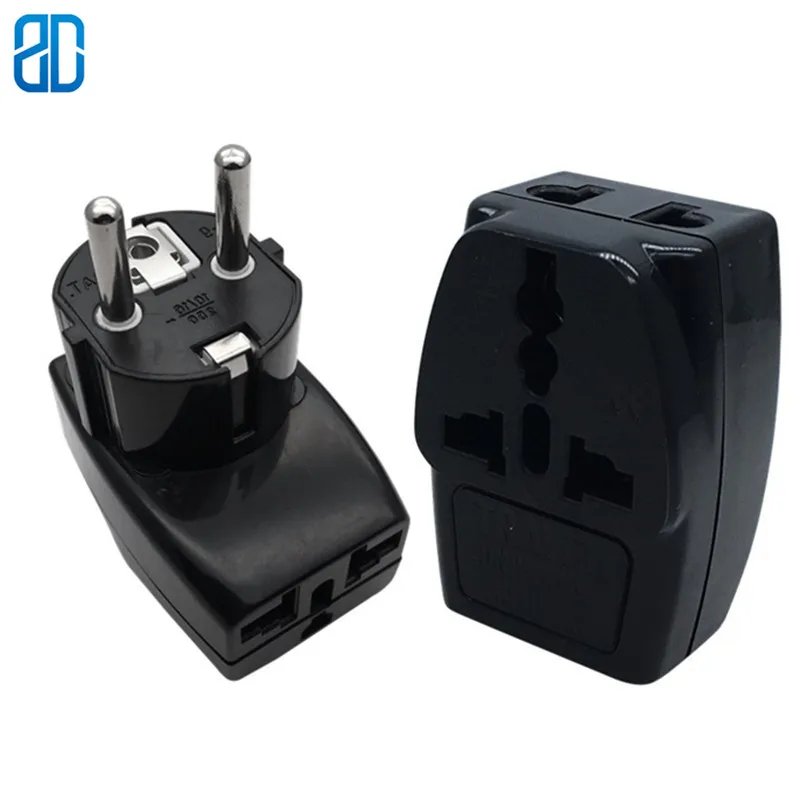 Дорожная вилка европейского стандарта 2 в 1 шт. штырька США ЕС Великобритании