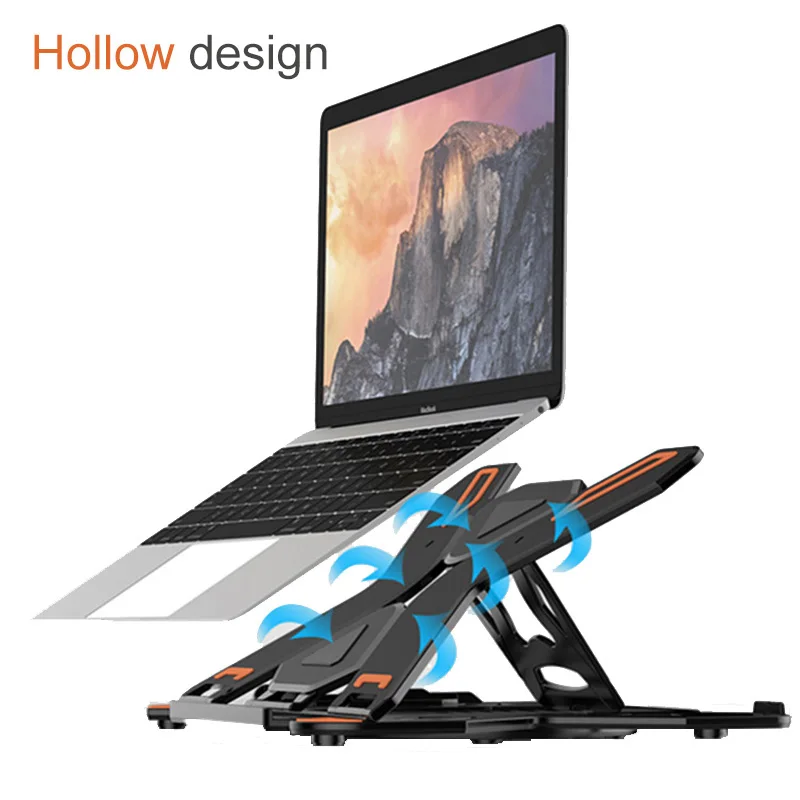 360 Вращающаяся подставка для ноутбука Складная подставка для ноутбука Macbook Lenovo держатель для ноутбука охлаждающий кронштейн для компьютера с держателем для телефона