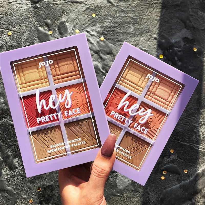 Профессиональный макияж хайлайтер Палитра 6 цветов текстура контурная пудра