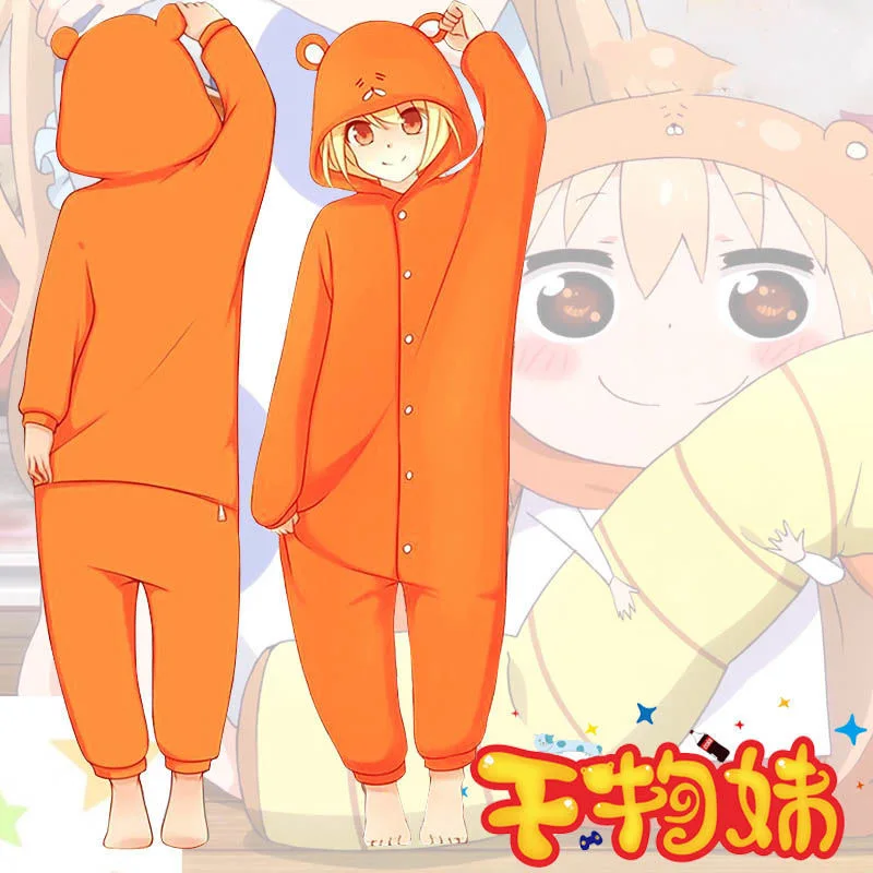 

Anime Himouto Umaru-chan Umaru Doma Onesies Cosplay Costume Hamster Woodchuck Sleepwear Cartoon Pajamas Daily Leisure Wear Gifts