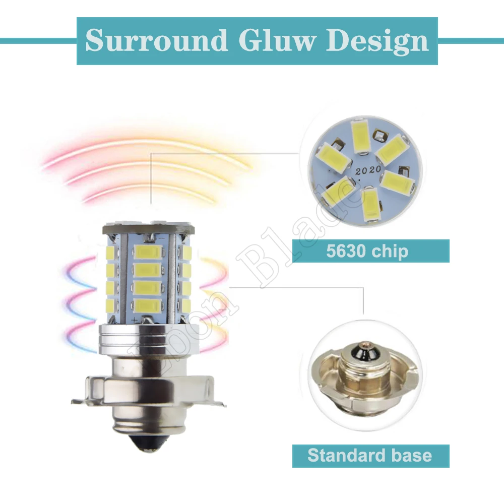 Фото 2 шт. P26S мотоцикл светодиодный головной светильник 26SMD Скутер мопед, лампы для роста растений 6 в, 12 В, 24 В постоянного тока, 30V белый светильник... №5