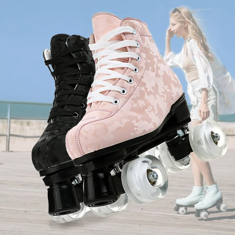 

2021 женские квад роликовые коньки спортивная обувь в комплекте обувь на открытом воздухе для начинающих взрослых подшипники ABEC-7 девочки Кат...