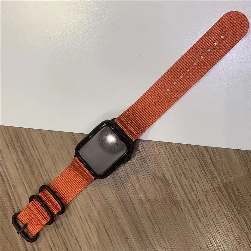 Ремешок нейлоновый с пряжкой для Apple Watch Series 6/5/4/3/2/1/SE водонепроницаемый браслет