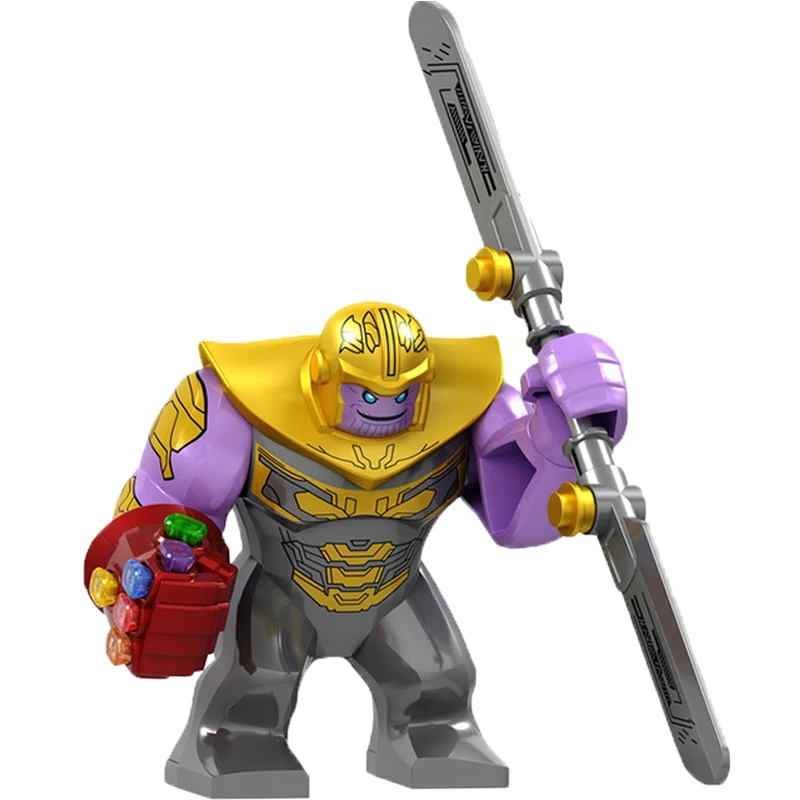 

League of Legends Large 8.5cm Hulk Mighty Thanos Venom Spiderman Movable Hero Building Block Digital Set Children's Toys