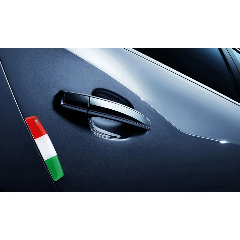 

4Pcs/Set Car Door Edge Guards Italy Flag Anti-Collision Sticker Edge Bar Crash-Proof Anti-Scratch Car Protector