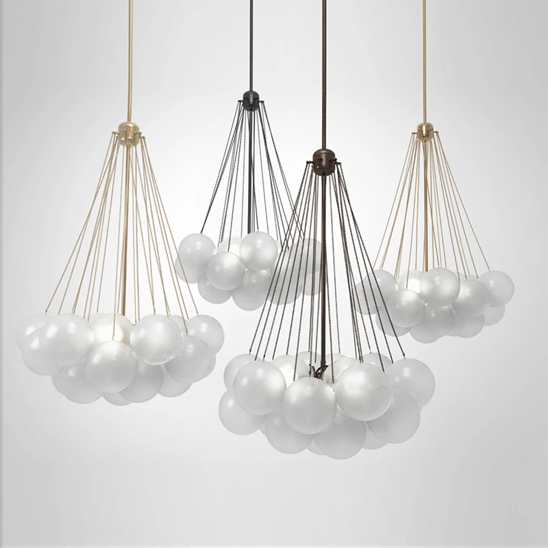 

Postmodern restaurant simple bubble ball glass chandelier personality bedroom living room clothing store chandelier