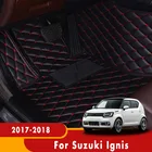 Ковры под заказ для Suzuki Ignis 2018, 2017, Водонепроницаемые кожаные автомобильные коврики, стильные накладки для ног, автомобильные аксессуары, чехлы для интерьера