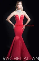 free shipping highneck crystal mermaid long prom dresses 2015 new fashion sexy backless vestido de festa party evening gowns