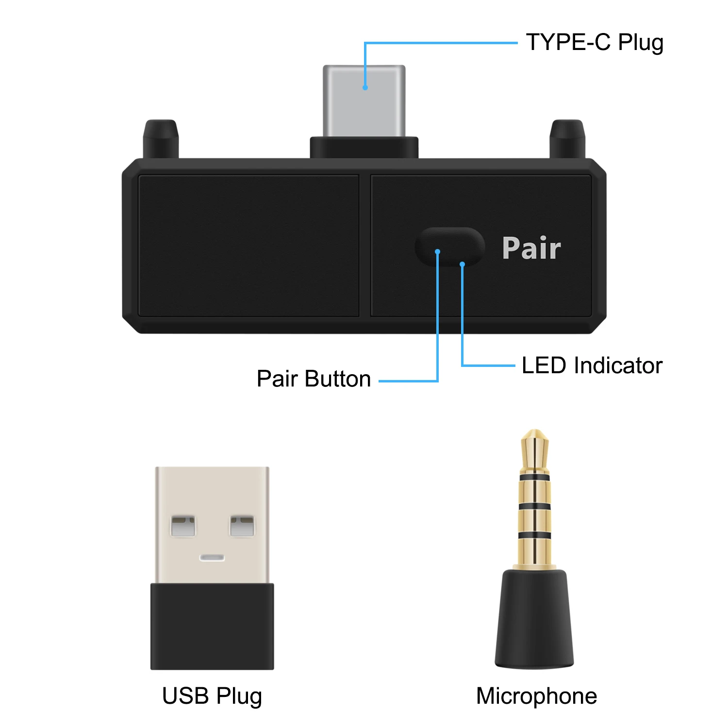 Bluetooth 5,0 аудио передатчик адаптер EDR A2DP SBC низкая задержка для nintendo Switch PS4 tv PC usb type-C беспроводной передатчик