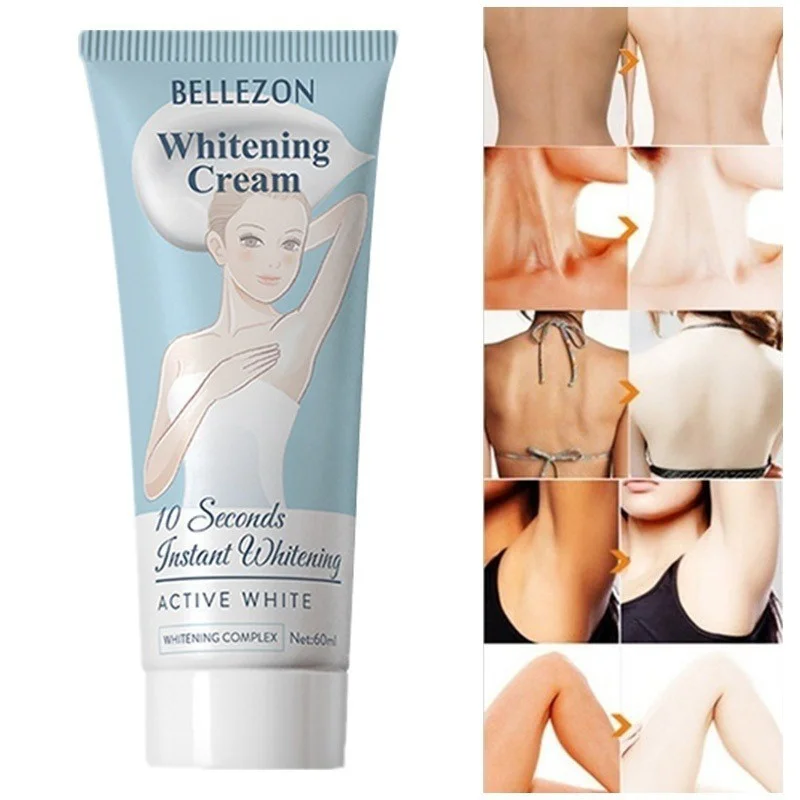 

10 Seconds Instant Whitening Cream Underarm Armpit Whitening Cream Legs Knees Private Parts Body Whitening Cream 60ml