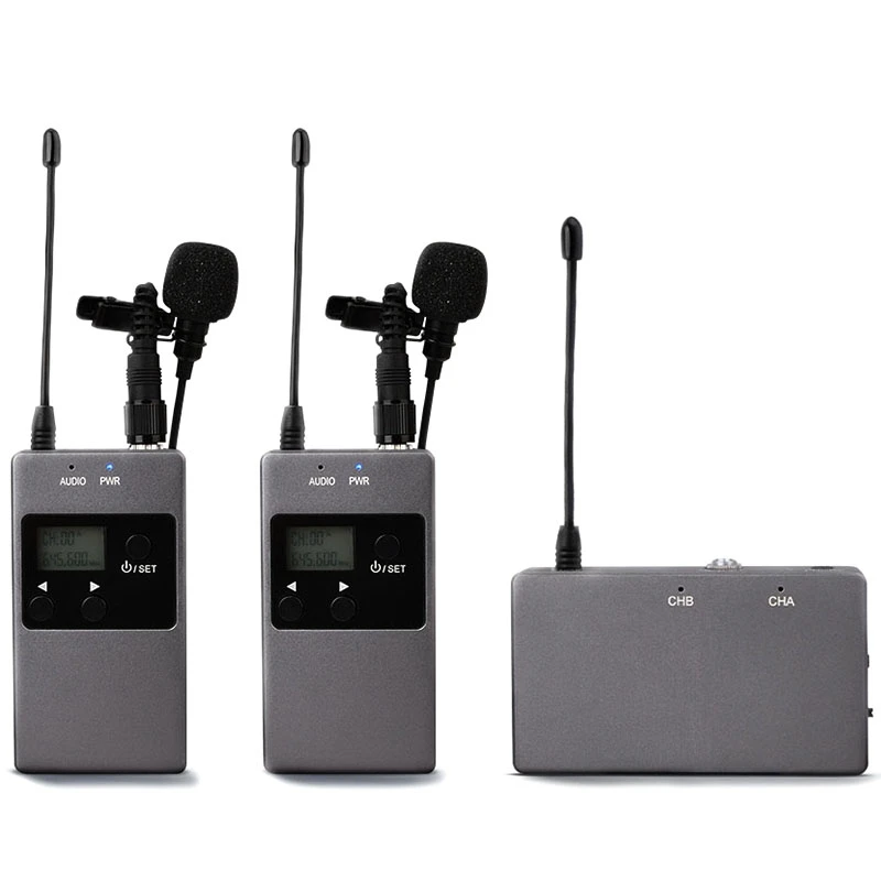 KW M01 50 канальный UHF профессиональный перезаряжаемый двойной беспроводной Lavalier