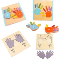 montessori wooden left and right hand cognition board basic life skills training toys for children left right hands coordination