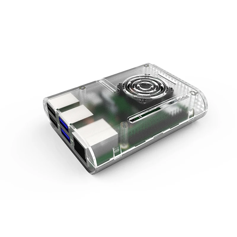 Pi4 transparent case Aokin для Raspberry Pi чехол с алюминиевым радиатором защитный чехол Чехол Коробка для Raspberry pi 3 Model B+ Plus, Pi 3/2 Pi 4 4B - Цвет: Pi4 transparent case