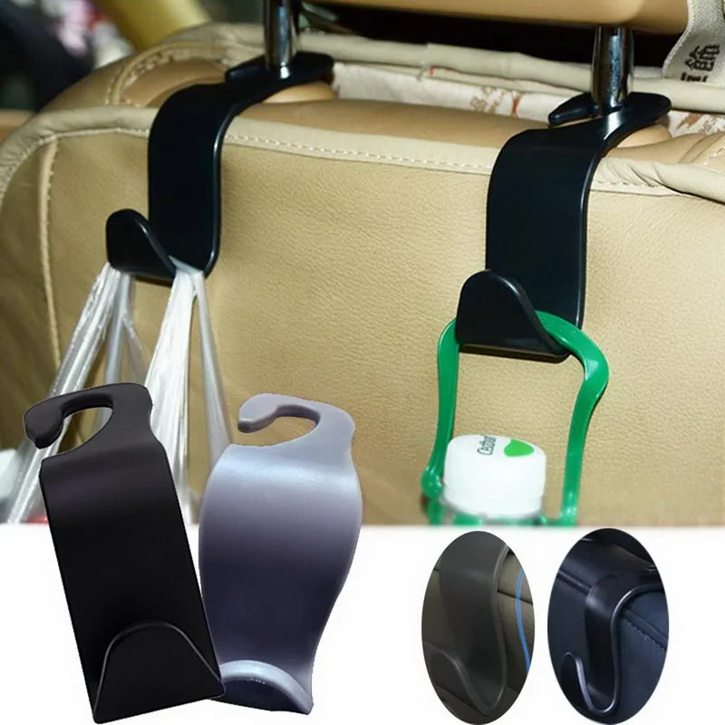 

1/2/4Pcs Car Seat Back Hook Universal Portable Car Accessories Interior Hanger Holder Storage for Car Bag Purse Cloth Decoration